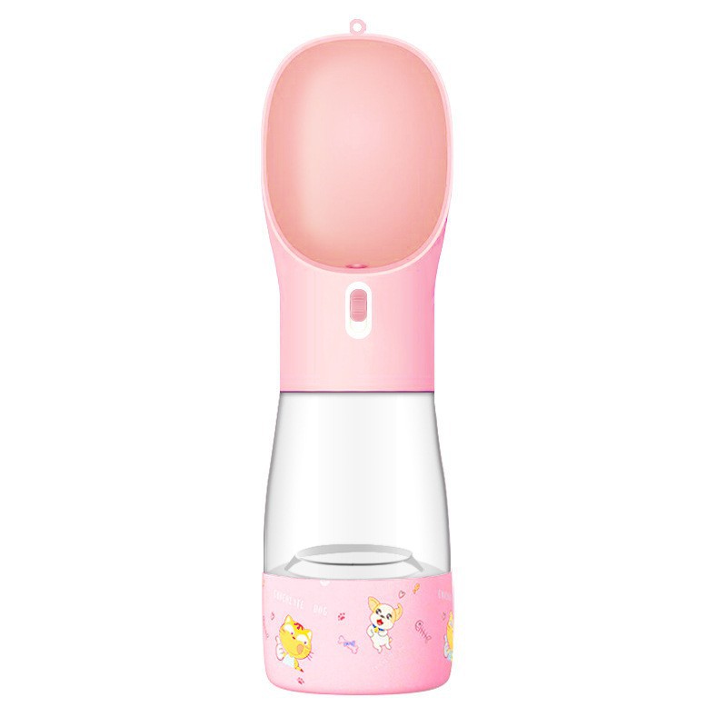 Portable Pet Water Bottle And Food Feeder For Convenient Outdoor Travel