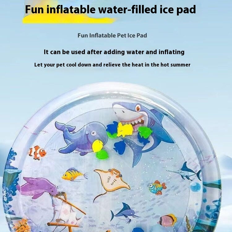 Cooling Inflatable Pet Water Mat For Summer Comfort And Play