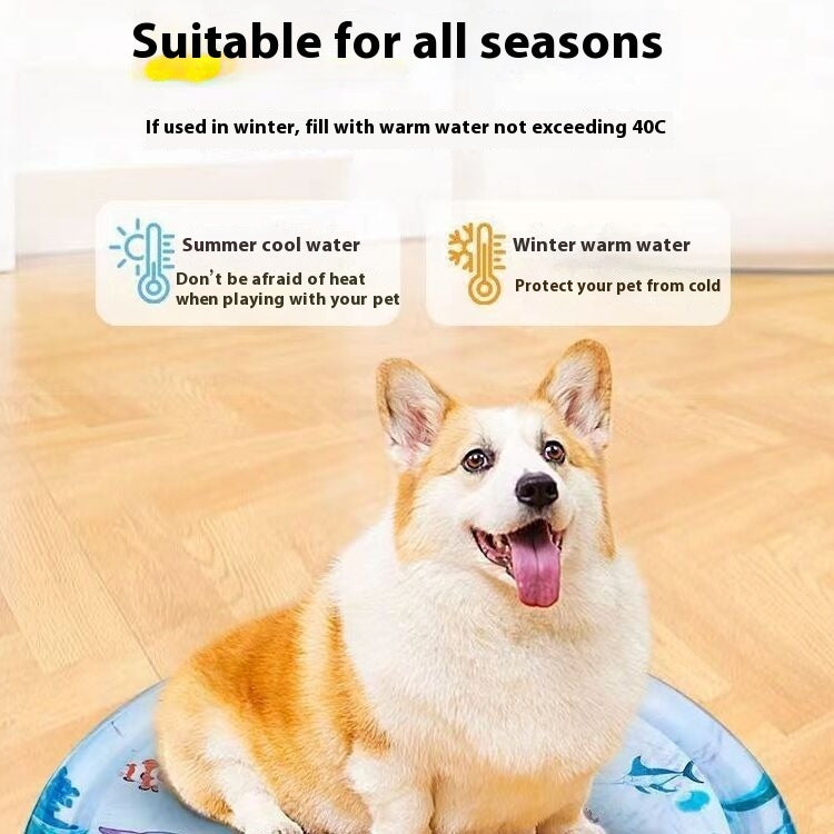 Cooling Inflatable Pet Water Mat For Summer Comfort And Play