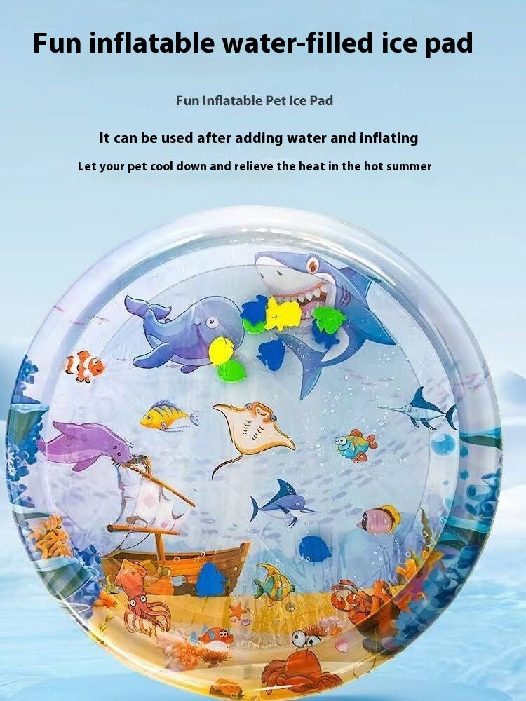 Cooling Inflatable Pet Water Mat For Summer Comfort And Play