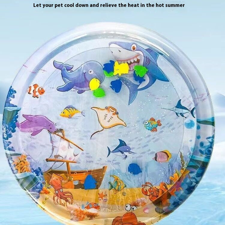 Cooling Inflatable Pet Water Mat For Summer Comfort And Play
