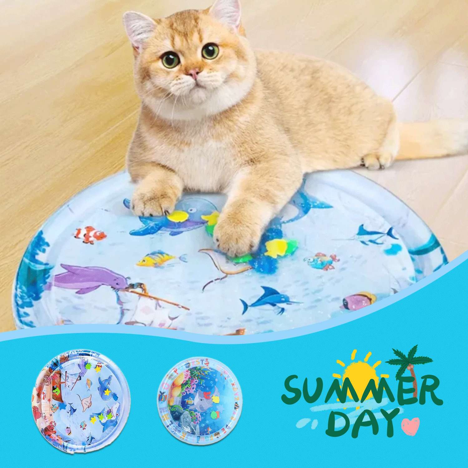 Cooling Inflatable Pet Water Mat For Summer Comfort And Play
