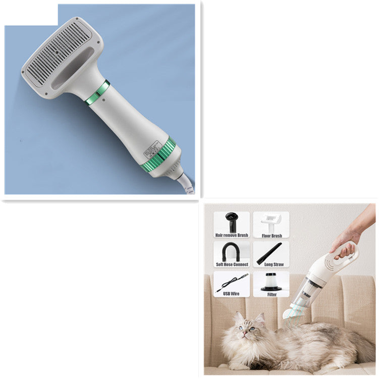 Adjustable 2-In-1 Pet Grooming Hair Dryer For Fluffy Coats